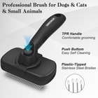 Self Cleaning Slicker Brush For Dogs   Cats - Skin Friendly Deshedding And Gr   