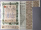 St Petersburg Russia 1913 189 Rubles Bond Sheet With Coupons 16 X 11 Inches
