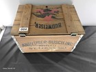 Budweiser Anheuser Busch Beer Wood Crate Box 18x12 Vintage 1876 Sign Wooden