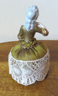 Antique Porcelain German  Half Doll   Pin Cushion