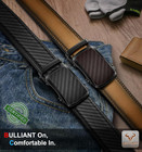 Men s Ratchet Belt 2 Pack-click Leather Belt Adjustable For Men Gift 1 3 8-cut F