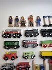 Large Lot Imaginarium Wooden Trains Signs People Cargo Trees Brio Thomas Friends