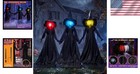 3 Pack Light Up Witch Yard Stakes Halloween Decorations Outdoor Lawn Scary