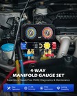 Omt Ac R1234yf Gauge Set Automotive 4 Valve Manifold Gauge Kit Freon Charging Us