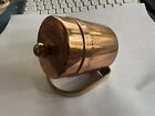 Small Vintage Wb West Bend Copper Jar Canister With Brass Handle