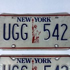 Pair Of Vintage Original New York Ny License Plate Tag 1986-2000 Ugg-542