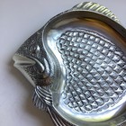Vintage Aluminum Tropical Fish Bowl Trinket Dish India Ihi Embossed 13x10 Silver
