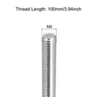 4pcs Fully Threaded Rod M8x100mm 1 25mm Pitch 304 Stainless Steel Right Hand