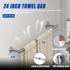 Brushed Nickel Bathroom Accessories Set  7 Pieces Bathroom Hardware Set  24 I   