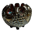 Antique Dugan Amethyst Carnival Glass Rose Bowl     Heavy Grape Pattern