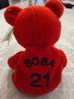 Salvino s Bamm Beano s Sammy Sosa  21 Red Beanbag Plush Bear 1998 Vintage