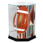 Glass Upright Football Display Case - Black Molding   Uv Protection