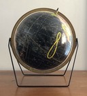 1950   s  Cram Mid Century Modern 12    Black Seas Terrestrial Globe Paul Mccobb Era