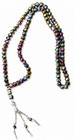 33 Bead Crystal Tasbih Muslim Prayer Beads With Silver Tassel Gift