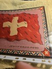 Antique Tobacco Cigar Box Felt Flannel Switzerland Flag