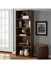 Mainstays 5-shelf Bookcase With Adjustable Shelves  Canyon Walnut