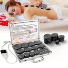 20pcs Hot Stone Massage Set Heating Box Basalt Spa Warmer Temp Control Eu us Kit