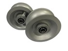Pair Of Chain Link Gate U-groove Pipe Wheels-by Sourdough Gate Hardware