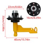 2 Pack Shipping Container Wheels 8  6 5 Lug Wheels Kit With Ratchet Straps New