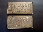 Vintage New York License Plate Pair- Orange And Blue - 1558-agr - Ny