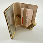 Vintage Italian Lipstick Case Mirror Holder Floral Purse Compact Made In Italy