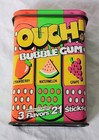 Vintage 1990s Ouch  Bubble Gum Strawberry Watermelon Grape Empty Metal Tin