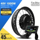 Ebike Fat Bike Kit 48v 1000w 4 0 Front Hub Motor Wheel Snow Conversion 20 24 26 