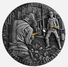 2024 Cameroon Wild West Cowboy Duel 2 Oz Antique Finish Silver Coin