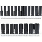 20pcs 1 2  drive Metric Deep Impact Socket Set  Cr-v Steel Metric Tool Set 8mm-