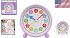 Learning Clock Telling Time Teaching Alarm Clock Kids Educational Purple