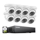 Sannce 5in1 8ch Dvr 1080p Video Cctv Secuirty Camera System Outdoor Ai Detection