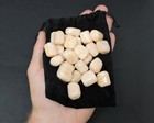 Moonstone Rune Stone Set Of 25   Velvet Storage Pouch  elder Futhark Runes 