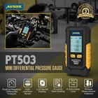 Manometer Dual Port Differential Pressure Gauge Mini Hvac Gas Air Pressure Test