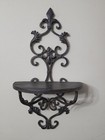 Vtg Antique Metal  Iron  Shelf Ornate Victorian  Design 18 5 l X 10 w X 6 d