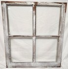 Vintage 4-panel Wood Window   shabby chippy Finish-rustic farmhouse   24  X 28 