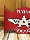 Flying A Service Flange Sign 2 Sided Gas Garage Parts Vintage Style Wall Decor