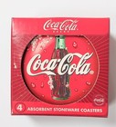 Coca Cola Stonewear Coasters Red Set Of 4
