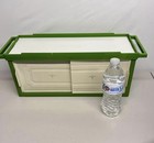 Vtg  Mid-century  Avocado Green  Plastic Bathroom Medicine Cabinet Mod