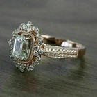 Vintage Emerald Cut 3ct Lab Created Diamond Engagement 14k Rose Gold Finish Ring