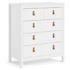 Tvilum Madrid 5 Drawer Chest In White