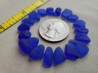 Genuine Beach Sea Glass Surf Tumbled Cobalt Blue Ocean Frosted Tiny Small T04