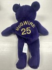 Salvinos Bamm Beanos Mark Mcgwire  25 Purple Bear Plush 1998 pre Owned  2000
