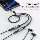 Headphone Splitter 3 5mm Stereo To Dual 3 5mm Female Headphone Jack Audio Stereo