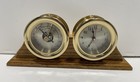 Bell Clock Co Solid Brass Ship Clock   Barometer Weather Station  new Battery 