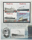 2012 Titanic Stamp Souvenir Sheet Imperforated White Star Ship Wreck Niuafo  Ou