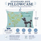 Caroline s Treasures Welcome Friends Black Poodle Standard Pillowcase