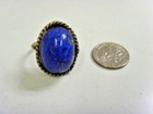  Antique Hand Made Sterling Silver Gem Grade Lapis Lazuli Ring 8 5 Sz 46978