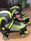 Sulifeel  Roller Skates Black green Light-up Wheels Unisex