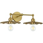  2-light Wall Sconces vanity Wall Light With Antique Brass Lotus Leaf Brass