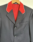 Mens Vintage Show Coat 34r Red Collar Grand Prix Riding Jacket Equestrian Circus
